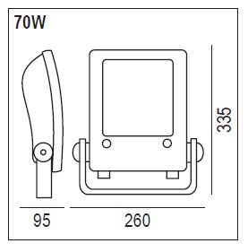 Cod.28208LED25S - Éclairages des grands espaces - Relco Sarl - Lampe LED SAMSUNG 50 000h - 7700lm - IP66 IK09_1
