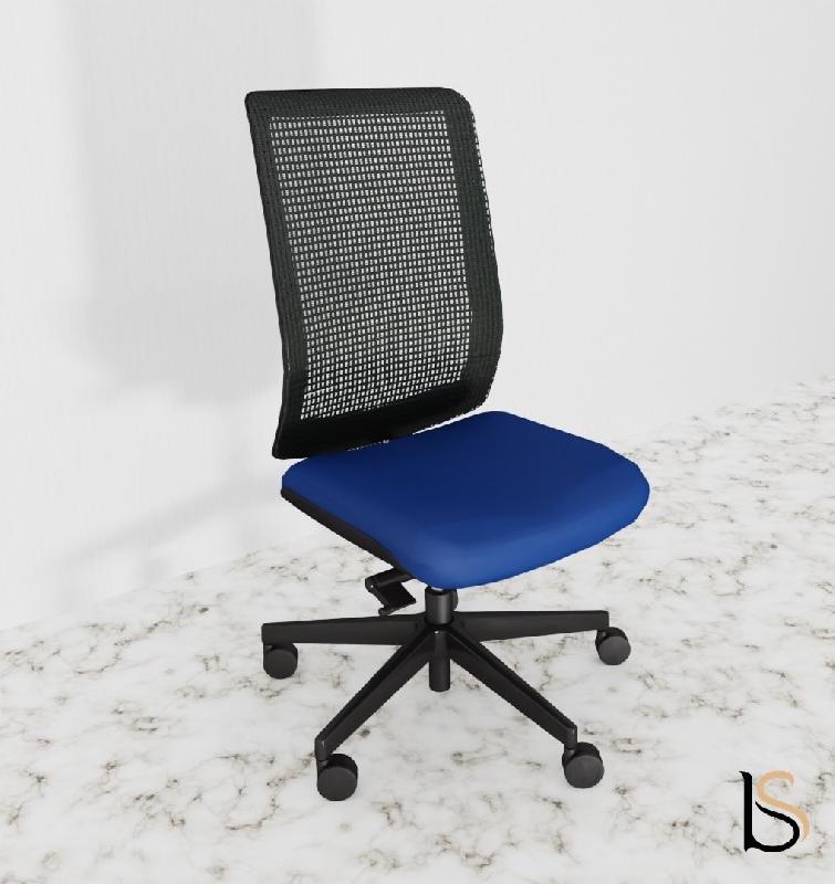 Siège bureautique Wi max dossier filet - Sokoa - Bleu, Oui, Non, Oui, Sol dur_0