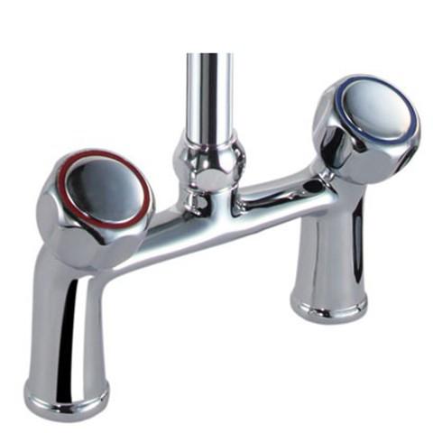 Douchette 2 trous avec 2 vannes mélangeuses et robinet - Hauteur 1180 mm_1
