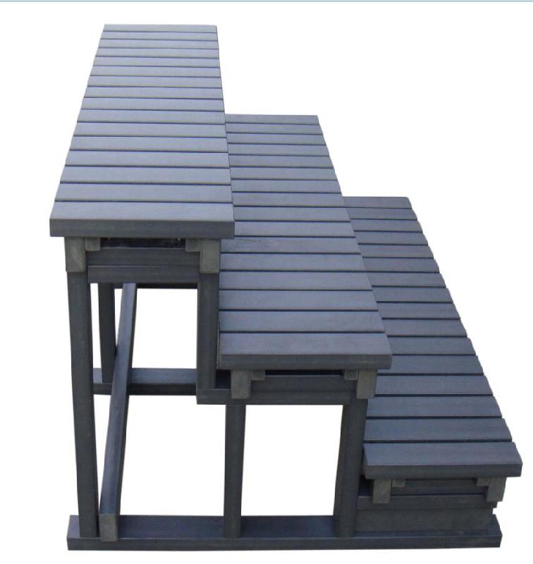 Escalier composite grey 3 marches - H 73,5 x L 86 x l 126,5 cm_1