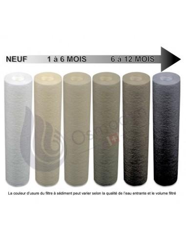 Filtre sédiment 9 3/4 - 20 microns - CSC10-2 - Cartouche polypropylène expansé_1