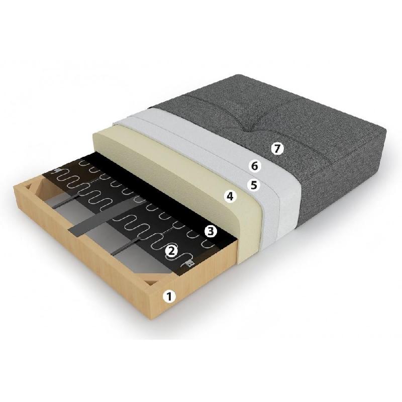 INNOVATION LIVING  FAUTEUIL DESIGN SOFABED CUBED 02 WOOD TWIST GRANITE CONVERTIBLE LIT 200*90 CM_1