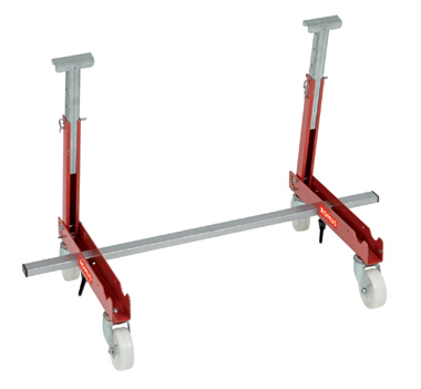 Support pliable porte radiateur en acier - réglable - charge max 250 kg - avec roulettes pleines_1