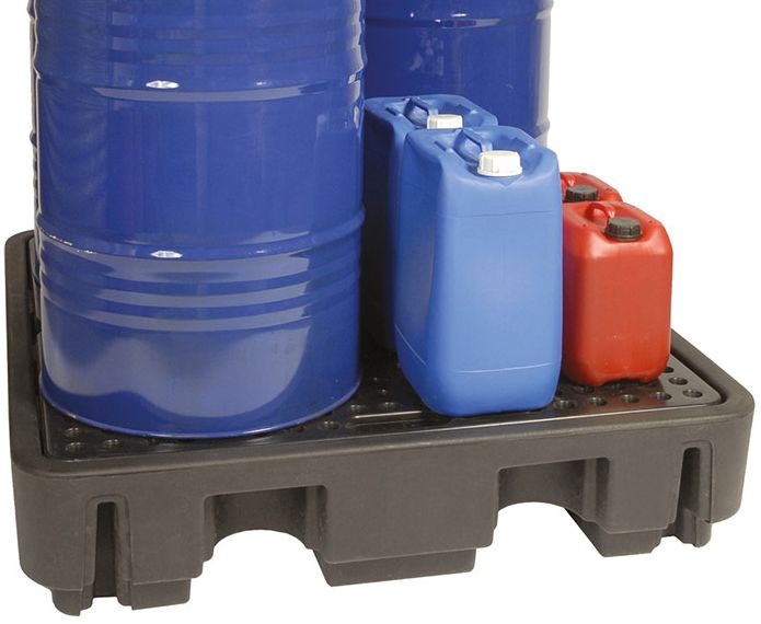 Bac de rétention en polyéthylène pour 4 fûts de 220L - rétention 250L - référence BRPN 4F-250_0