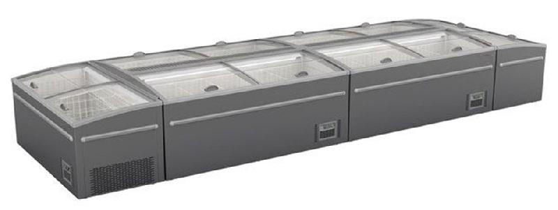 Congélateur bahut magasin avec vitres coulissantes de 2,10 mètres en couleur gris_1