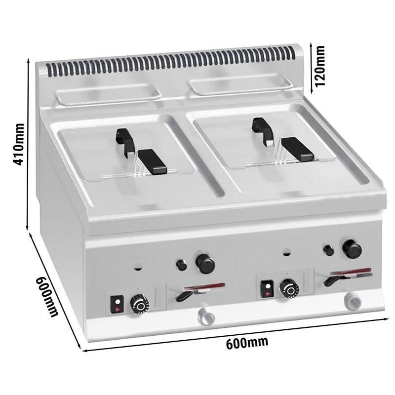 Friteuse à gaz professionnelle 2x8 litres à poser_1