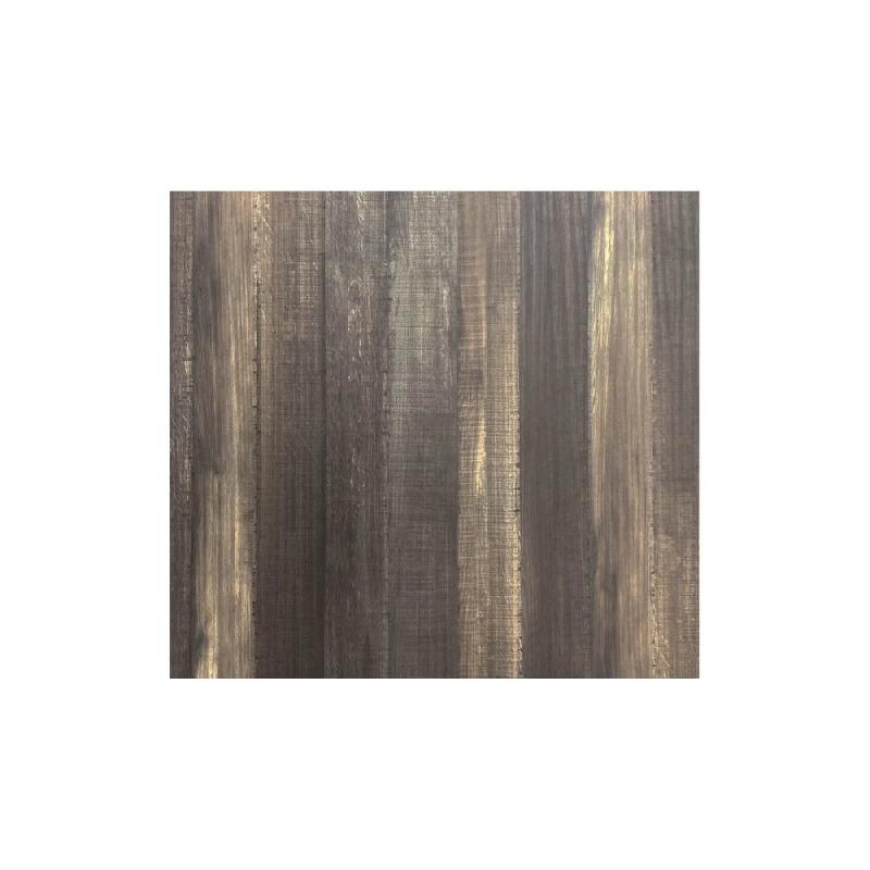 Infinity mange-debout avec piètement noir + plateau HPL Tropical Wood 70x70 cm_1