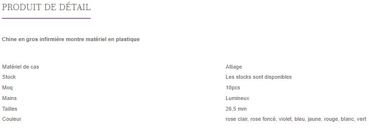 Montre d’infirmière en plastique - Laipute - Taille 26,5 mm_1