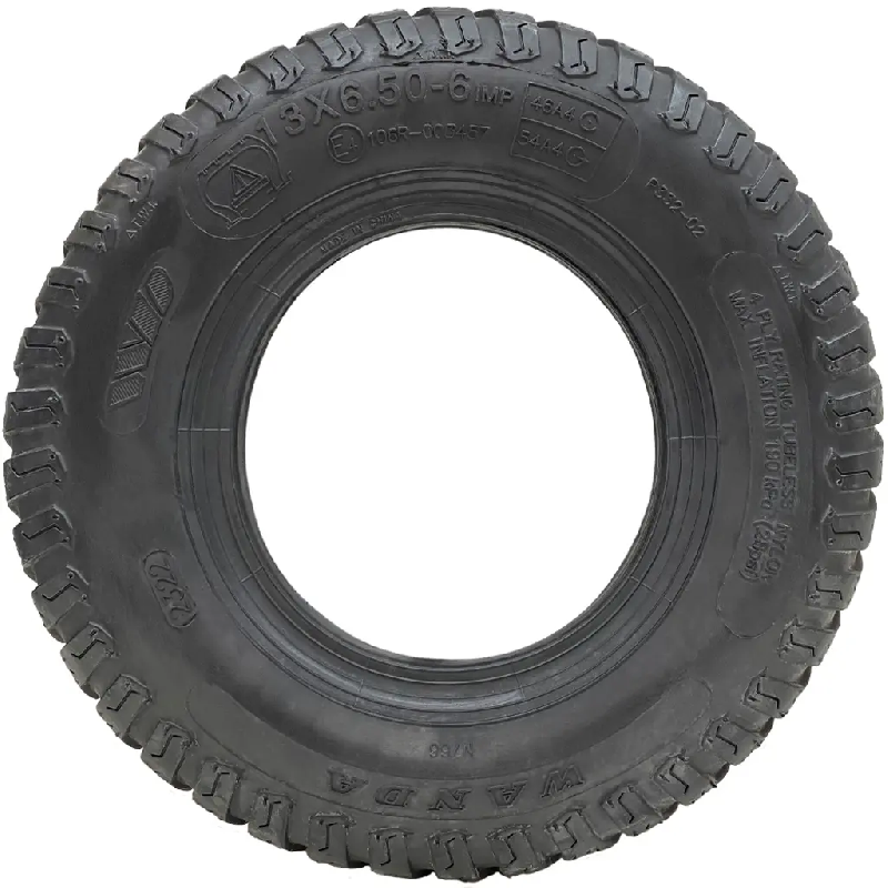 Pneu et chambre à air pour tondeuse à gazon 13x6,50-6 P332 Multi Turf 4 plis homologué pour la route (lot de 2)_1