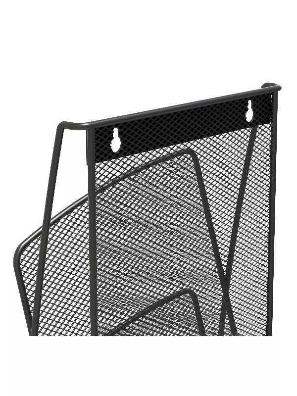 Présentoir mural mesh noir à la française 1/3 A4 N_1