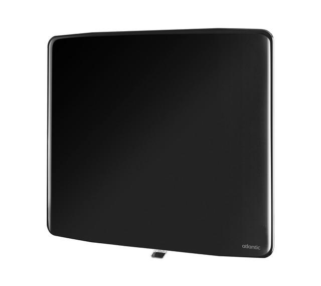 Radiateur verre connecté Verali horizontal 1000W noir brillant - Atlantic - 507659_1