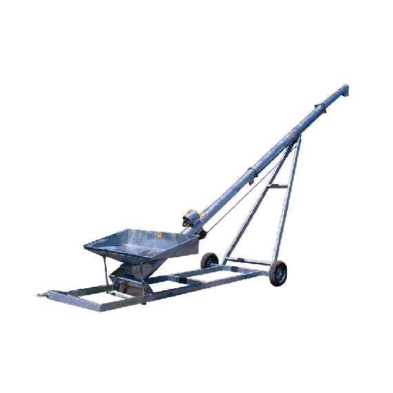 Vis à grains sur chariot - ajustable grâce à un treuil - 10 m Ø 250 - Grande trémie et structure robuste_1