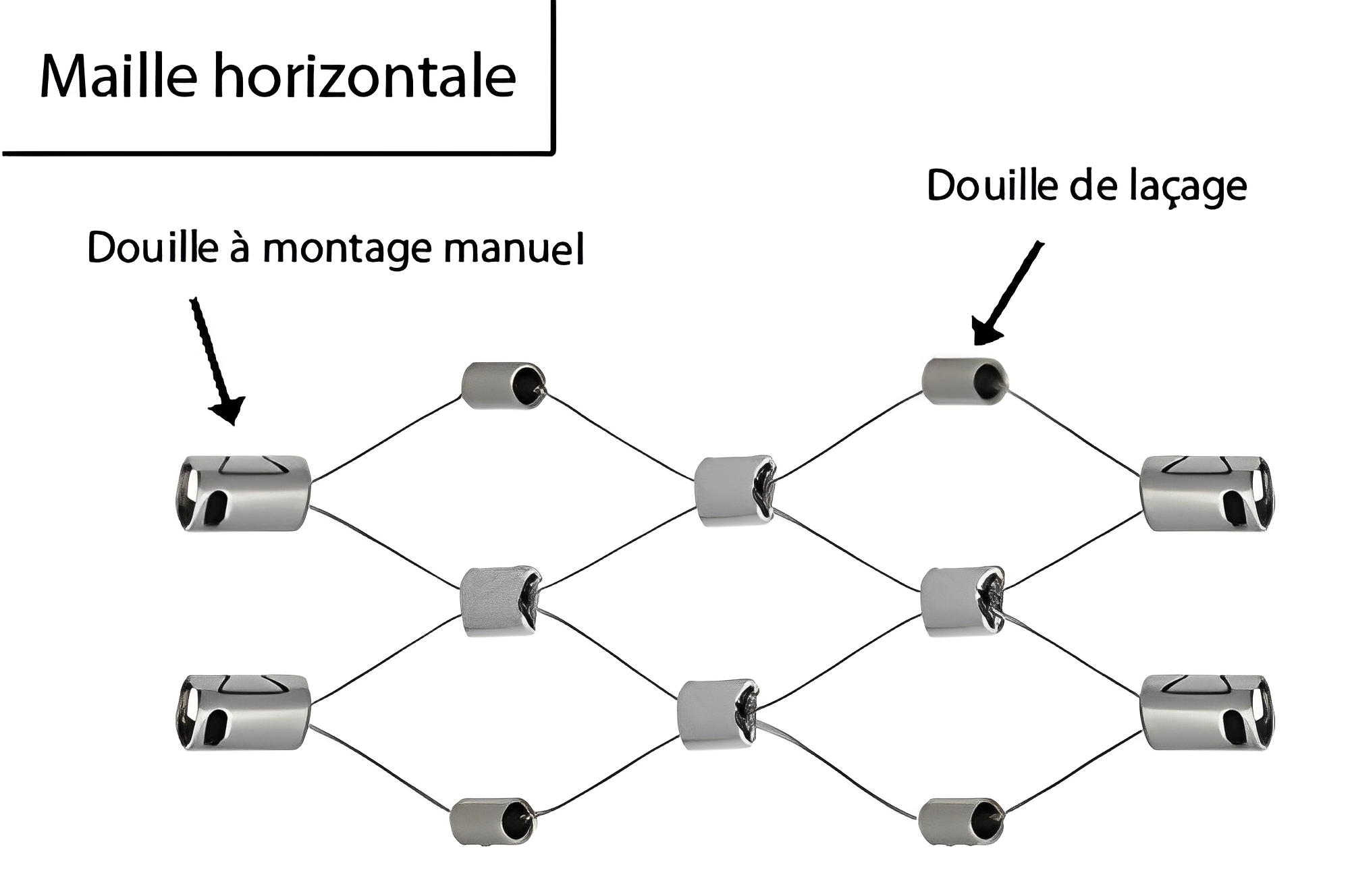 Filet en inox 316 tressé en câble souple (7x7) de diamètre 2 mm - rouleau de 25 mètres - recoupable en longueur_1