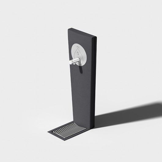 Loella - Fontaine à boire en béton BFUHP - Mobilum - Poids 78 kg_1