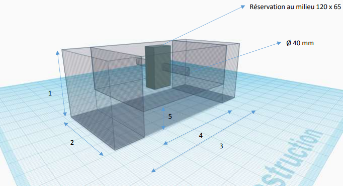 Bloc de béton moulé empilable - Masse 250kg Lestage - REF2190250_1