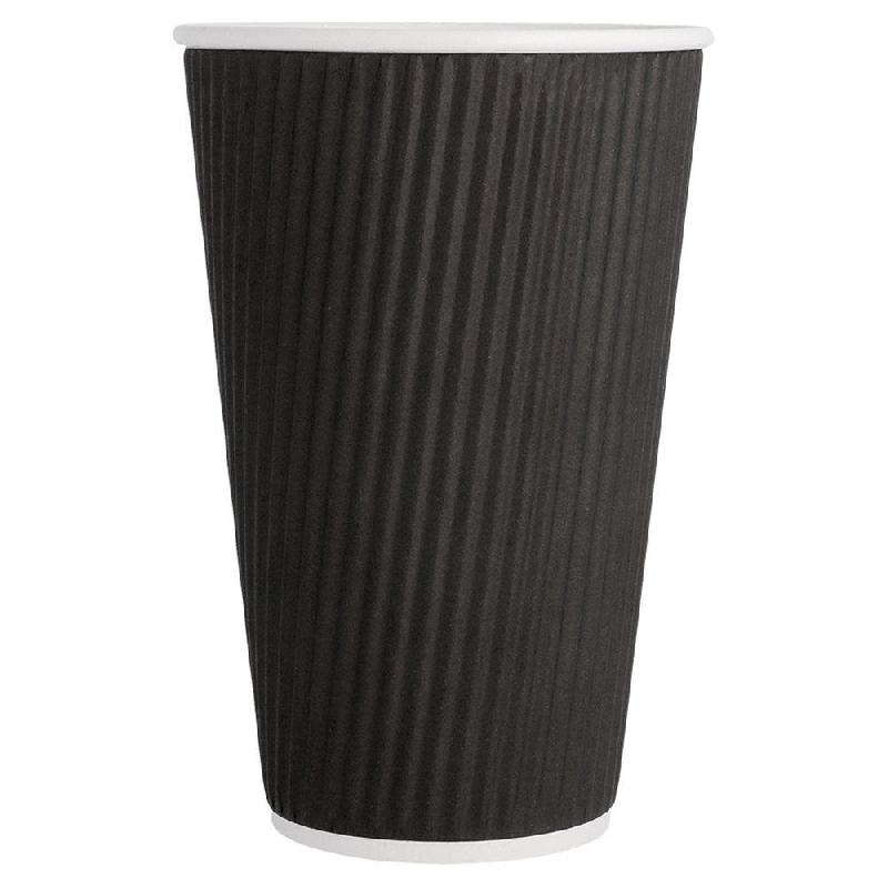 Gobelet boissons chaudes double paroi carton ondulé 48cl Black Edition - par 500_1
