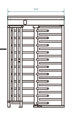 Tourniquet tambour rotatif pour chantiers, usines, entrepôts, universités, aéroports et parcs de loisirs - MOB MTA3_1