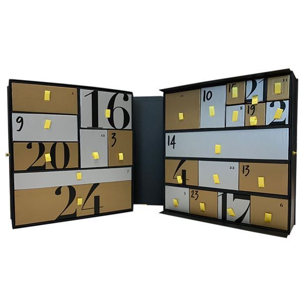 Coffret cadeau calendrier de l'Avent - 24 tiroirs numérotés - AM Packaging Company Limited - 280x310x170mm - Réutilisable et en carton épais_2