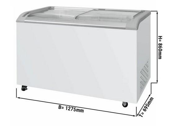 Congélateur coffre vitré 391 litres - gaz écologique r290_1