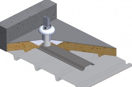 Garde-corps sur bac à étancher, pour toitures-terrasses - Fixation avec 8 vis Drillnox DBS2 - Vectaco_1