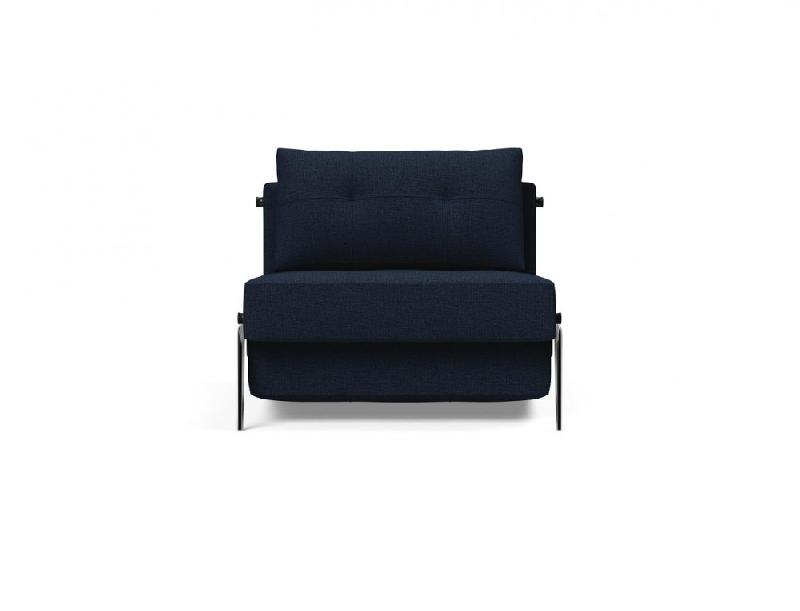 Fauteuil design convertible INNOVATION LIVING CUBED 02 - 90x200 cm - Tissu Mixed Dance Blue_1