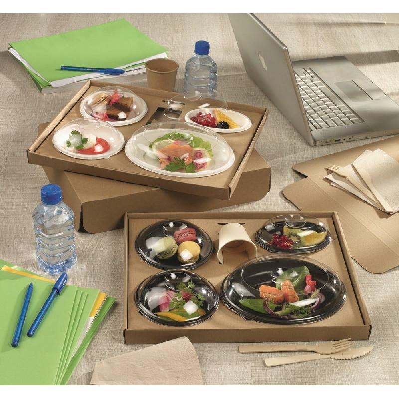 Kit plateau repas Ecokraft carton 4 assiettes Galaxie 36,6X29,5X6,5cm - par 30_1
