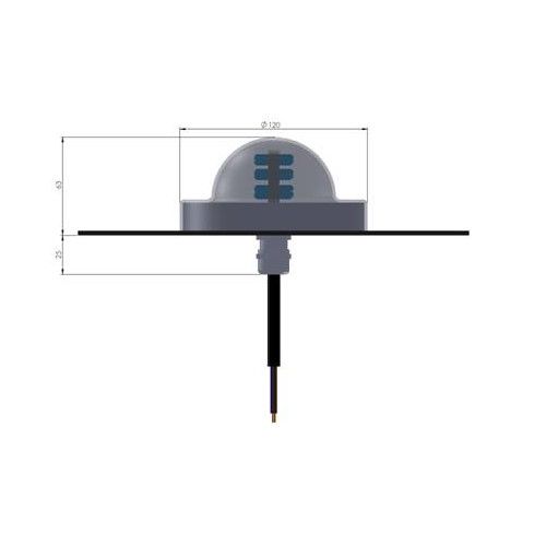 Mini balise tunnel Vision T - plot routier - ECCElectro - Ø80mm, hauteur 40mm, LED bleues ou ambres, étanche IP67_1