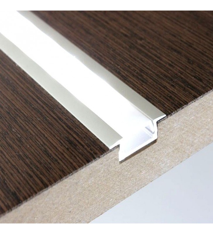 Profilé aluminium encastré 2m avec diffuseur opale - Référence PROFALENC_1