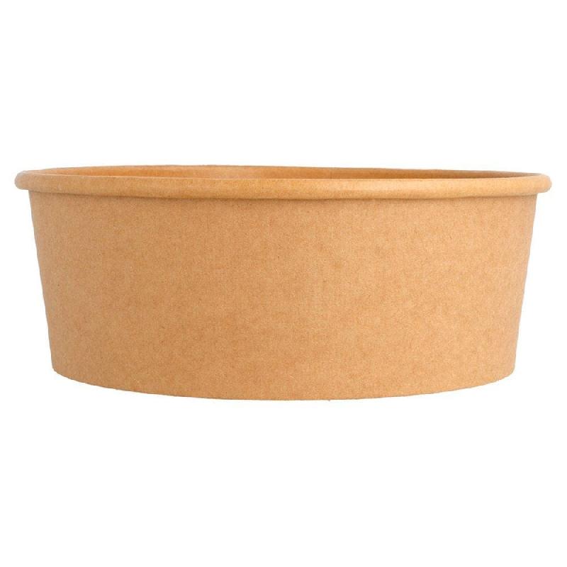 Saladier carton Kraft 1300cc Ø18,4x6.7cm - par 50_1