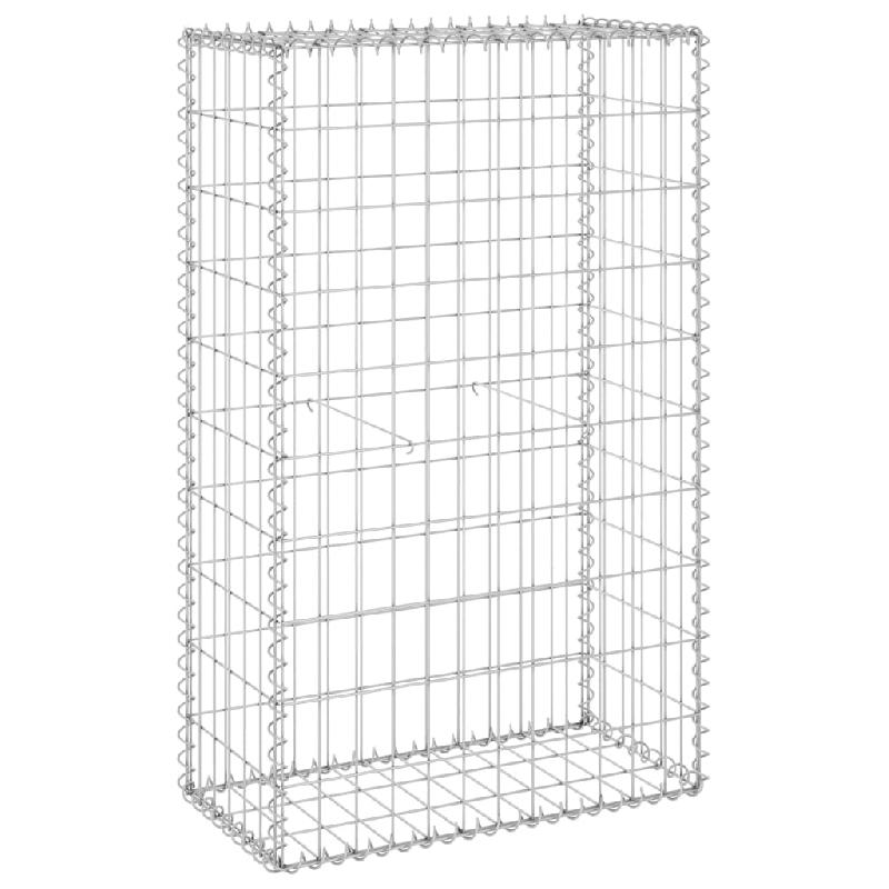Vidaxl mur en gabion avec couvercles acier galvanisé 60x30x100 cm 147811_1