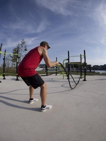 Battle Rope 9m pour Cross Training en plein air - Gamme Street Workout DAMAPRO_1