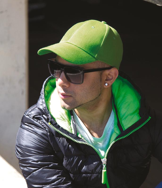 Casquette Memphis - Réf: RC081X - 100% coton brossé, 6 panneaux, visière en PU recyclé, marque Result_1