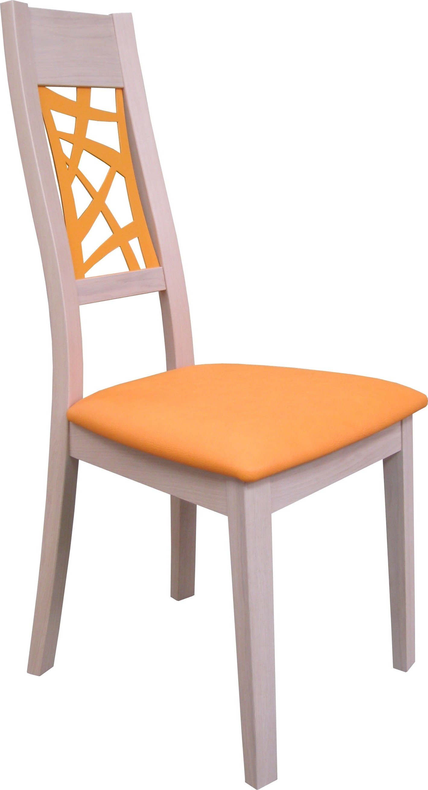 Chaise loane en bois massif et metal_1