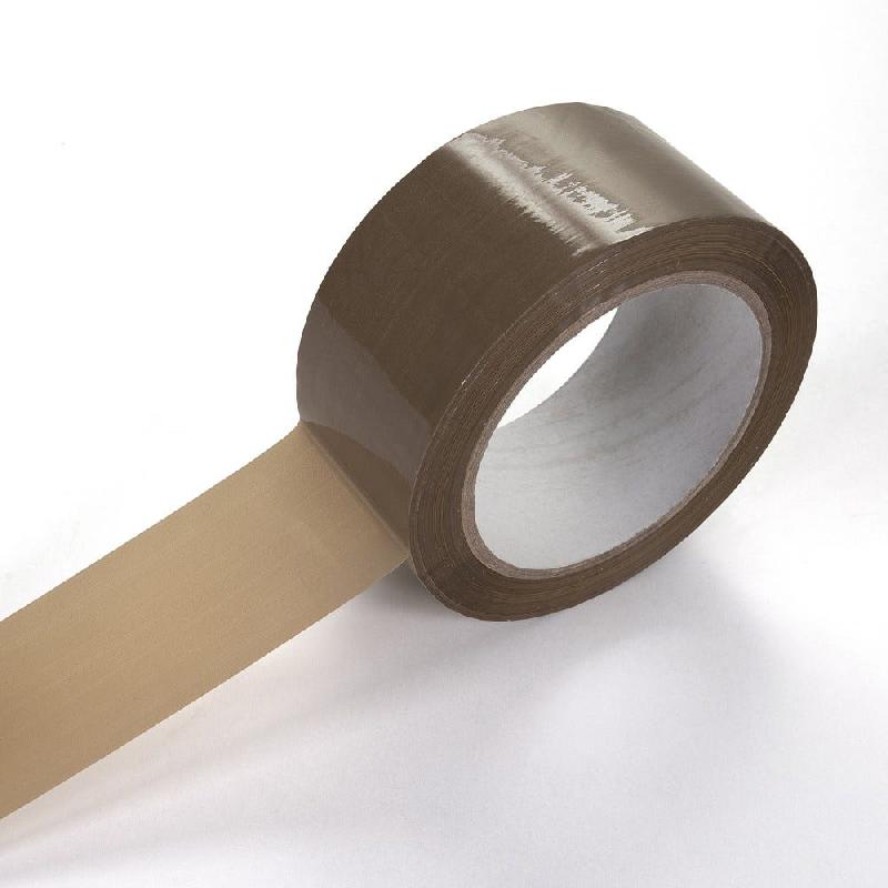 Ruban adhésif PVC résistant 56µ havane 66mx50mm - par 6 - qualité supérieure pour colis lourds_1