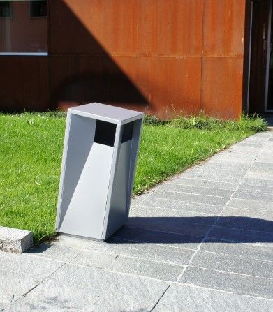 Corbeille publique en métal - 106ares2 ARES2 FIMA - dimensions 430x570x1000 mm_1