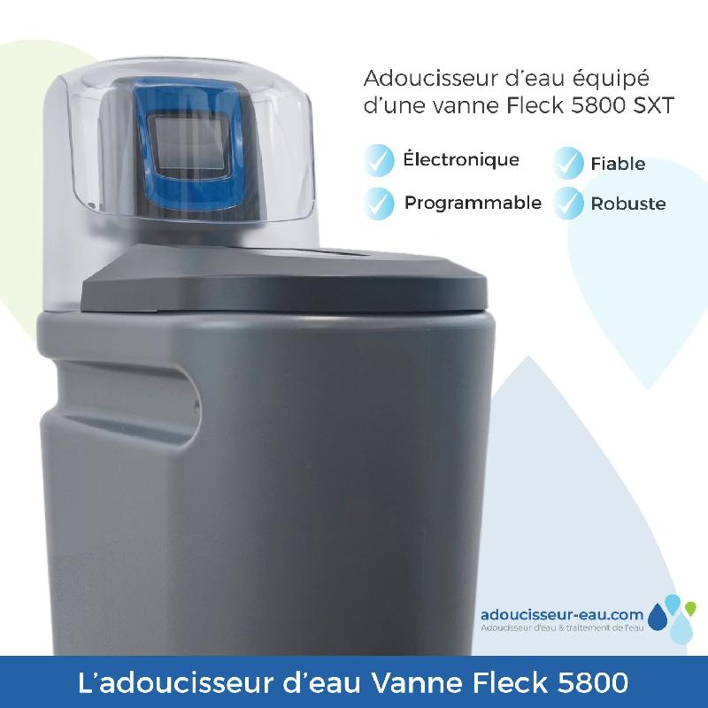 Adoucisseur d'eau tactile 30l fleck 5800 xtr volumétrique électronique fabriqué en france_1
