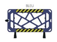 Barrière Vauban en PVC-PPC - légère, robuste et empilable avec pieds pivotants et éléments rétroréfléchissants_1