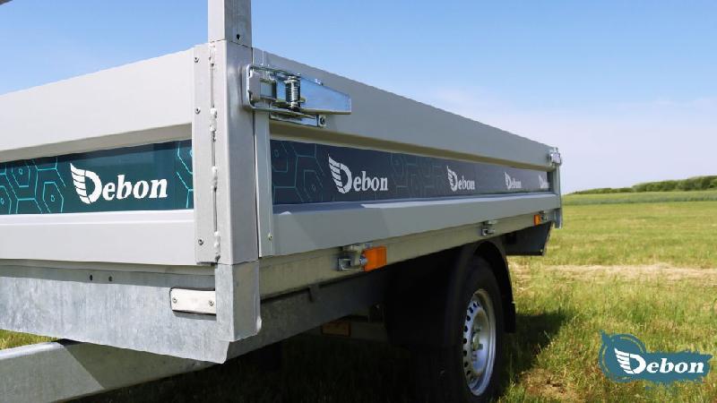 Benne DEBON PW0 LUX - 245 x 160 CM - 1300 Kg - 1 essieu freiné - pompe électrique - Reference 42950_1