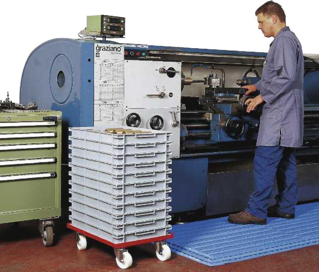 Chariot porte bac - p&p - rouge à roulettes caoutchouc - sku 139 462 220 41_1