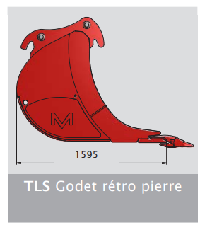 Godet de pelle pour pierres (tls) - martin - système intégré de transport 'BTS' - conception conique_1