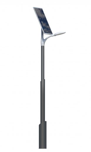 Lampadaire urbain solaire Linéo 4 - LED - aluminium et acier galvanisé thermolaqué - 5 m - panneau solaire 200 Wc - IP66 - 16 à 32 LED_0