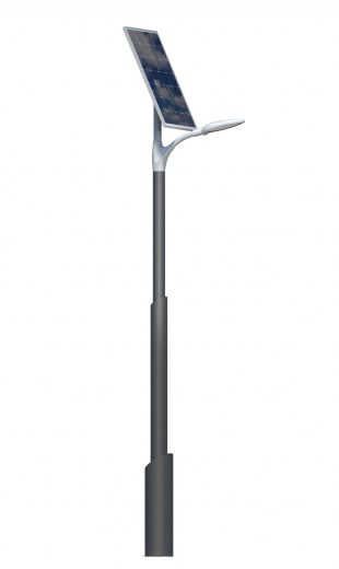 Lampadaire urbain solaire linéo 4 / led / en aluminium et acier galvanisé thermolaqué / 5 m_0