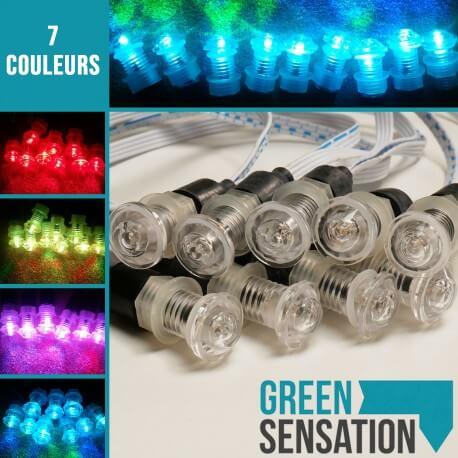 Lot de 9 luminaires chromothérapie étanches IP68 - 12V - Pour salle de bain, hammam ou spa_1