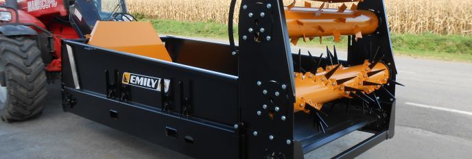 Pailleuse agricole pour balles cubiques - emily - paillage jusqu'à 8 m_1