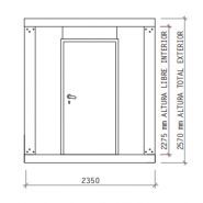 AIS-1 - Constructions modulaires Panelais - Dimensions 2300x2350 mm - Superficie 5,41 m² - Panneau aggloméré hydrofuge_2