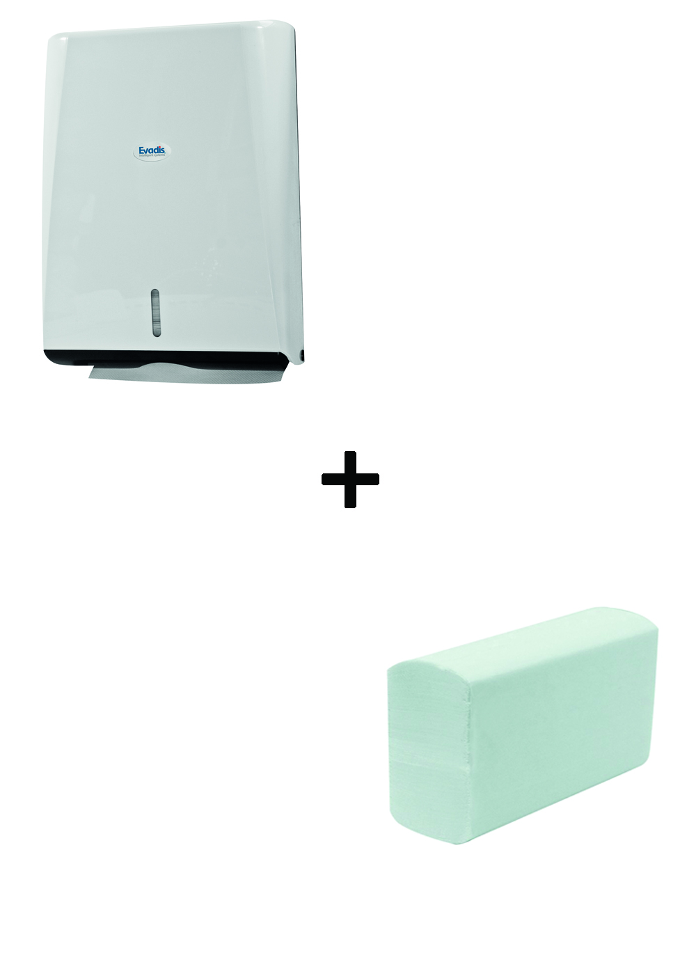 Distributeur essuie-mains pliés en Z - robuste avec clé + recharge papier 3750 feuilles_1