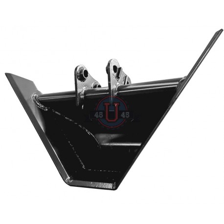 Godet trapèze avec angle ° : à 45 en attache standard (fixation par axes) pour minipelle entre 8,0-10t_1