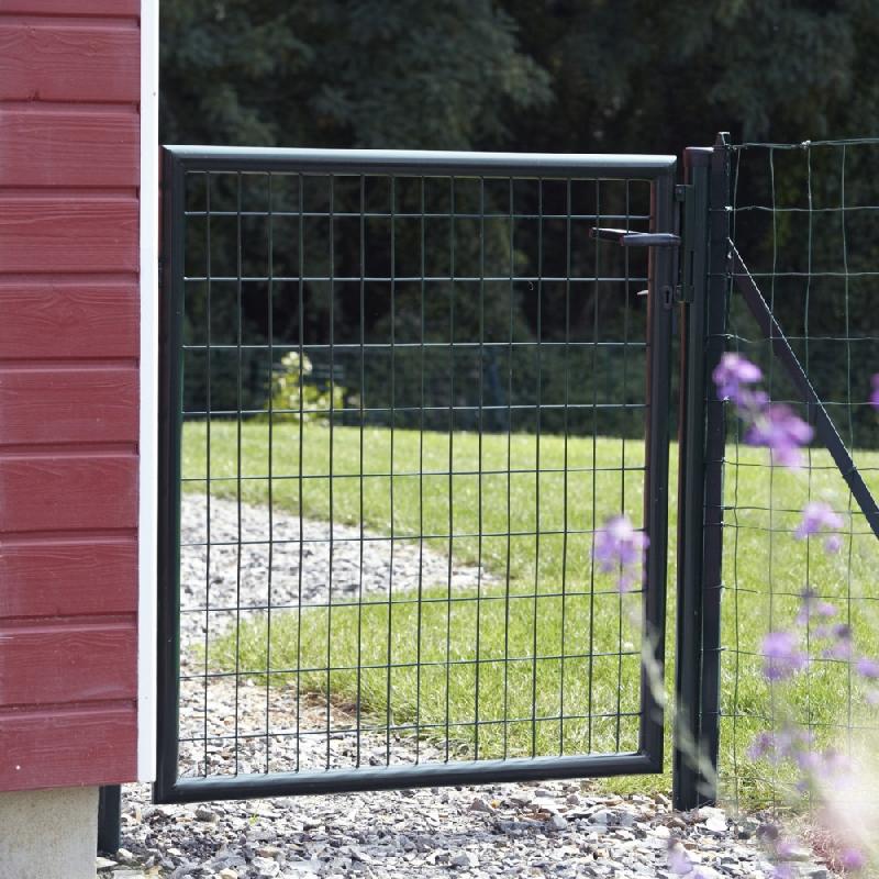 Portillon grillagé ECO - 105 x 150 cm - Double sens d'ouverture - Gris_1