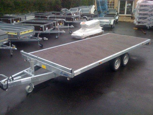 Remorque plateau roues dessous LIDER - PTAC : 3500 kg - 2 essieux freinés - 406 x 215 cm - Référence MC 205 133 1350 1_1