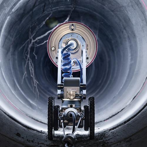 Robot à caméra robuste et orientable pour les inspections d'égouts FW150 S_1